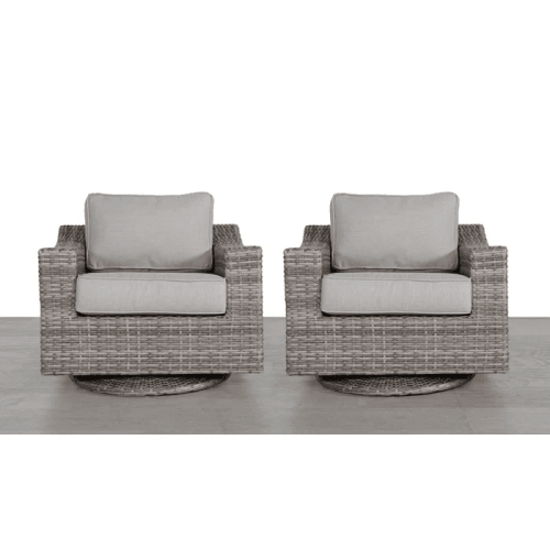 Elegant Fully Assembled Swivel Patio Chair with Luxurious Cushions ��� Perfect for Outdoor Relaxation