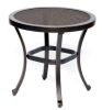 3 Piece Bistro Set w/ Tempered Glass Top Dining Table & Haywood KD Aluminum X Back Stationary Spring Chairs