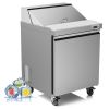 Refrigerated 29" Wide Sandwich Salad Prep Station 1 Door with 8 Plate Capacity