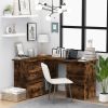 Corner Desk Smoked Oak 57.1"x39.4"x29.9" Engineered Wood