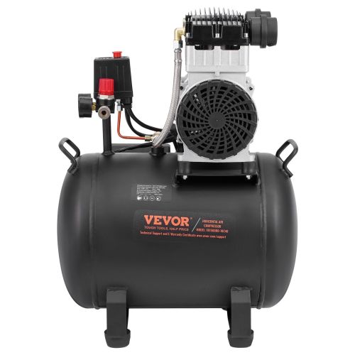 VEVOR Air Compressor Compact Portable Oil Free Compressor 10 Gallon 90 PSI