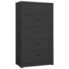 Filing Cabinet Anthracite 35.4"x18.1"x64.6" Steel