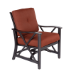 3 Piece Bistro Set w/ Porcelain Top Dining Table & Haywood KD Aluminum X Back Stationary Spring Chairs