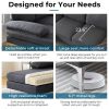 U-Shaped 4-Seat Indoor Modular Sofa Dark Grey