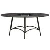 7 Piece Patio Dining Set with Cushions Poly Rattan Gray