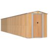 Garden Shed Light Brown 75.6"x402"x87.8" Galvanized Steel