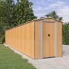Garden Shed Light Brown 75.6"x402"x87.8" Galvanized Steel