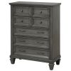 6 Piece Bedroom Sets, King Size Wood Bedroom Furniture Sets with King Size Bed, 2 Nightstands, Chest, Dresser and Mirror