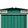 Garden Shed Green 101.2"x389.8"x71.3" Galvanized steel