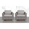 Elegant Fully Assembled Swivel Patio Chair with Luxurious Cushions ��� Perfect for Outdoor Relaxation