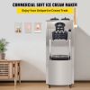 VEVOR 2200W Commercial Soft Ice Cream Machine 3 Flavors 5.3 to 7.4Gallon per Hour PreCooling at Night Auto Clean LCD Panel for Restaurants Snack Bar