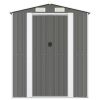 Garden Shed Light Gray 75.6"x369.3"x87.8" Galvanized Steel