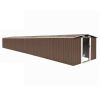 Garden Shed Brown 101.2"x389.8"x71.3" Galvanized steel