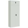 File Cabinet Light Gray 35.4"x15.7"x86.6" Steel
