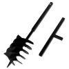 Ground Drill Handle 7.87" with Extension Tube 47.2" Steel