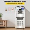 VEVOR Commercial Ice Cream Machine with Two 12L Hoppers Soft Serve Machine with 3 Flavors Commercial Ice Cream Maker 2500W Compressor Soft Ice Cream M