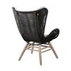 Indoor Outdoor Lounge Chair with Intricate Rope Woven Wingback, Gray