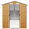 Garden Shed Light Brown 75.2"x318.9"x78" Galvanized Steel
