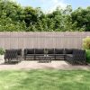 11 Piece Patio Lounge Set with Cushions Anthracite Steel