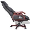 Black Top Real Leather Adjustable Massage Office Chair