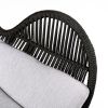 Indoor Outdoor Lounge Chair with Intricate Rope Woven Wingback, Gray