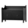 ON-TREND Modern Style 4-in-1 Multiple Functions Hallway Coat Rack with Seven Metal Black Hooks, Entryway Bench Hall Tree with Ample Storage Drawer