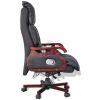 Black Top Real Leather Adjustable Massage Office Chair