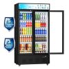 Commercial Beverage Refrigerators Glass Door Refrigerator Commercial with LED Light, 30 Cu.ft and 10 Shelves