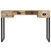 Desk Solid Mango Wood and Real Leather 46.1"x19.7"x29.9"