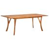 9 Piece Patio Dining Set Brown