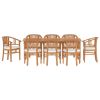 9 Piece Patio Dining Set Solid Wood Teak