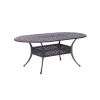 Oval 6 - Person 72" Long Aluminum Dining Set Sunbrella with Cushions
