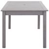 Patio Table Gray Wash 78.7"x35.4"x29.1" Solid Acacia Wood