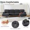 U-Shaped 4-Seat Indoor Modular Sofa Dark Grey