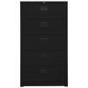 Filing Cabinet Black 35.4"x18.1"x64.6" Steel