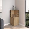 Hobart Bar Cabinet, Living Room, Light Pine