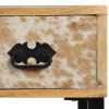 Desk Solid Mango Wood and Real Leather 46.1"x19.7"x29.9"