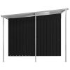 Garden Shed with Extended Roof Anthracite 136.2"x92.9"x71.3" Steel