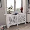 Radiator Covers 2 pcs White 59.8"x7.5"x32.1" MDF