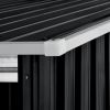 Garden Shed with Sliding Doors Anthracite 129.7"x102"x70.1" Steel
