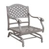 Cast Aluminum Club Motion Chair With Cushion, Set of 2