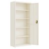 File Cabinet White 35.4"x15.7"x78.7" Steel