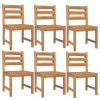 7 Piece Patio Dining Set Solid Wood Teak