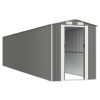 Garden Shed Light Gray 75.6"x369.3"x87.8" Galvanized Steel