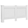 Radiator Covers 2 pcs White 59.8"x7.5"x32.1" MDF