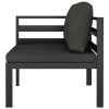 11 Piece Patio Lounge Set with Cushions Aluminum Anthracite
