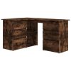 Corner Desk Smoked Oak 57.1"x39.4"x29.9" Engineered Wood
