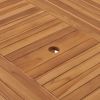 Patio Table 59.1"x29.9" Solid Teak Wood