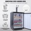 VEVOR Beer Kegerator, Dual Tap Draft Beer Dispenser, Full Size Keg Refrigerator With Shelves, CO2 Cylinder, Drip Tray & Rail