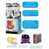 110V Commercial Slushy Machine 30L Double Tank 950W Stainless Steel Margarita Frozen Drink With Powerful Compressor Efficient Cooling Perfect for Supe